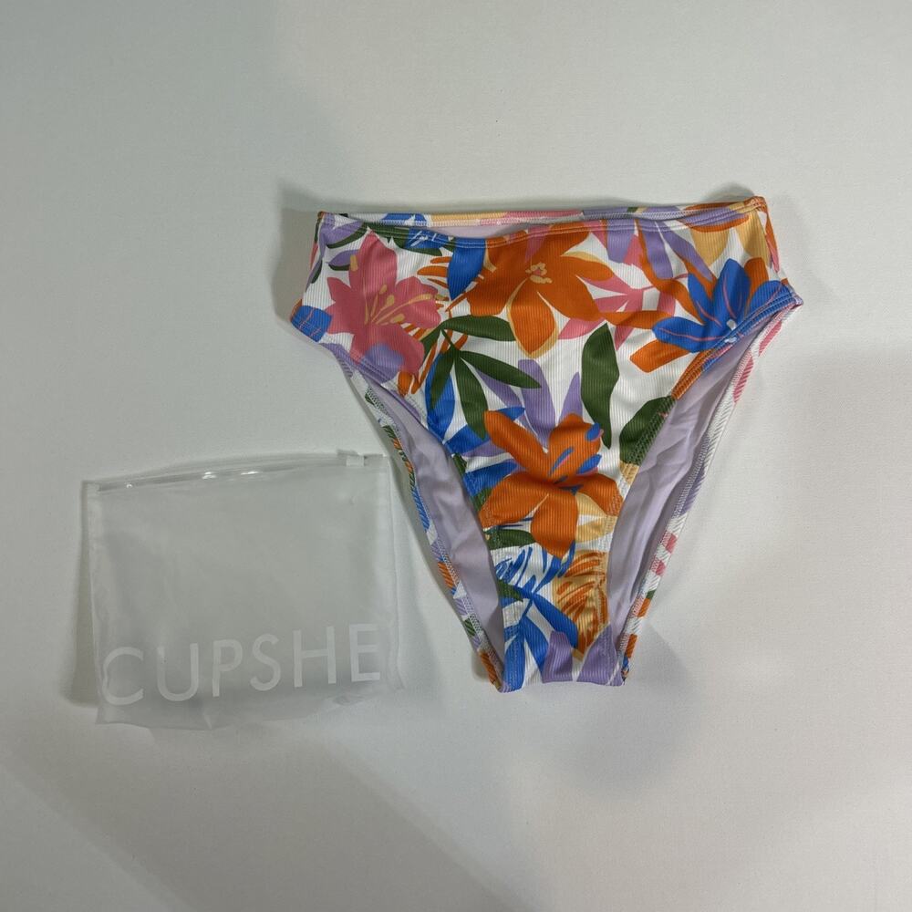 Cupshe Medium Bikini Bottoms white floral swim Pretty ✨️